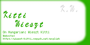 kitti wieszt business card